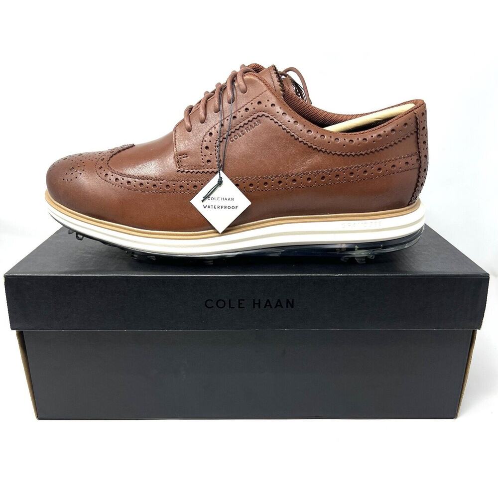 Cole Haan Original Grand Tour Oxford Golf Shoes Wing Tips Mens Size 10.5 C36898 - Picture 4 of 14